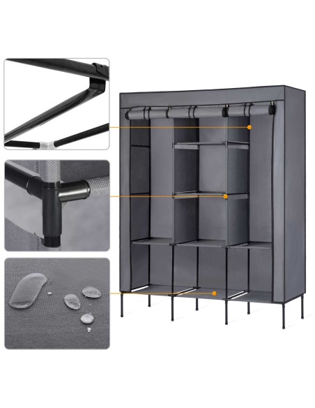 Massido tekstilinė spinta - grafitas