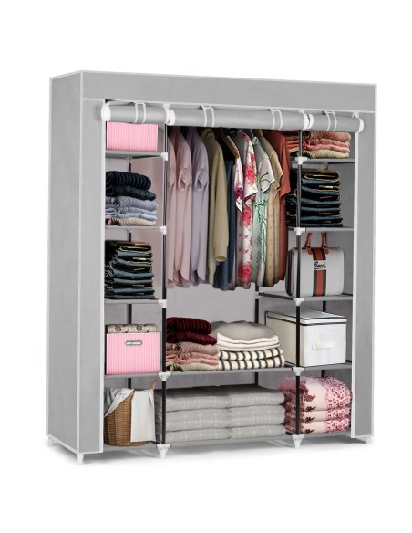 Massido didelė tekstilinė spinta - pilka Massido didelė tekstilinė spinta - pilka