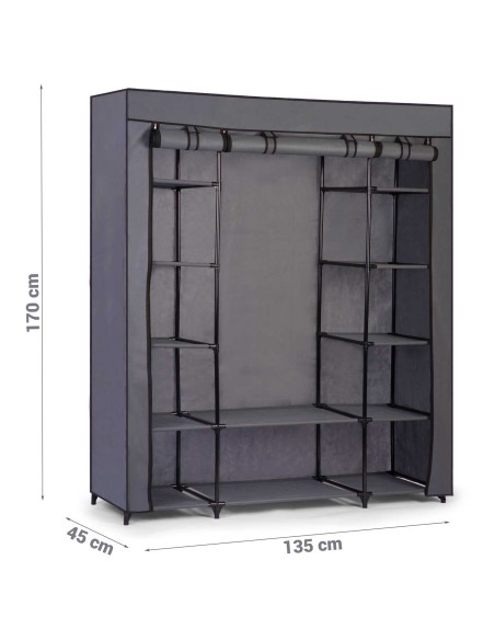 Didelė Massido tekstilinė spinta - grafitas