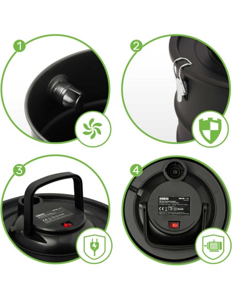 Židinio pelenų dulkių siurblys 15L 1200W HM-404 Židinio pelenų dulkių siurblys 15L 1200W HM-404