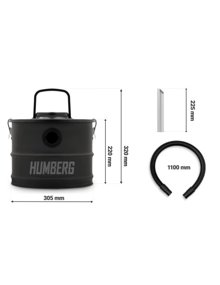 Židinio pelenų dulkių siurblys 15L 1200W HM-404 Židinio pelenų dulkių siurblys 15L 1200W HM-404