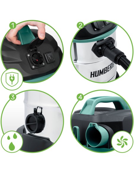 Pramoninis dulkių siurblys 30L 1600W HM-402 Pramoninis dulkių siurblys 30L 1600W HM-402
