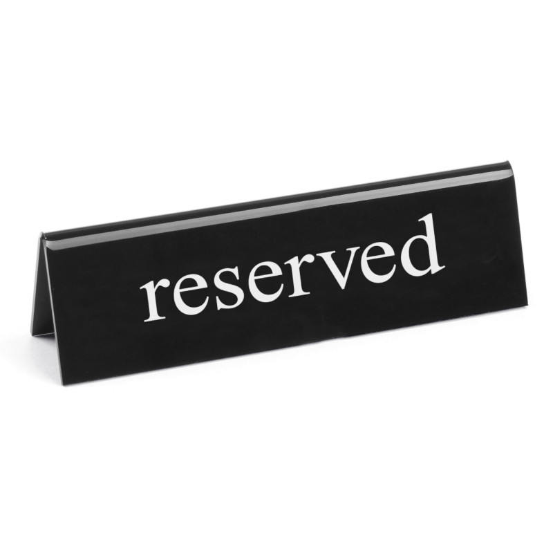 Dvipusė informacinė lentelė REZERVUOTA REZERVUOTA plastikinis organinis stiklas EN - Hendi 663462 Dvipusė informacinė lentelė REZERVUOTA REZERVUOTA plastikinis organinis stiklas EN - Hendi 663462