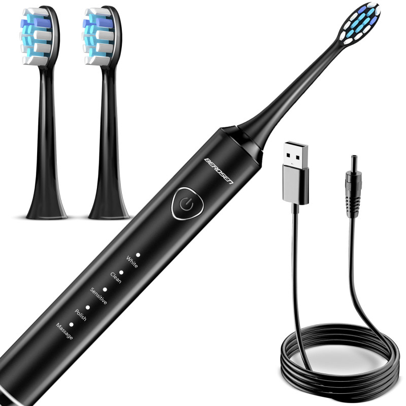 Sonica B5 sonic juodas dantų šepetėlis