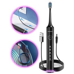 Sonica B5 sonic juodas dantų šepetėlis