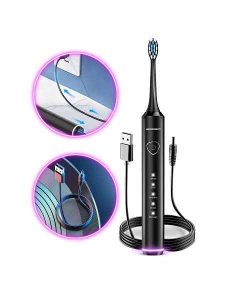 Sonica B5 sonic juodas dantų šepetėlis