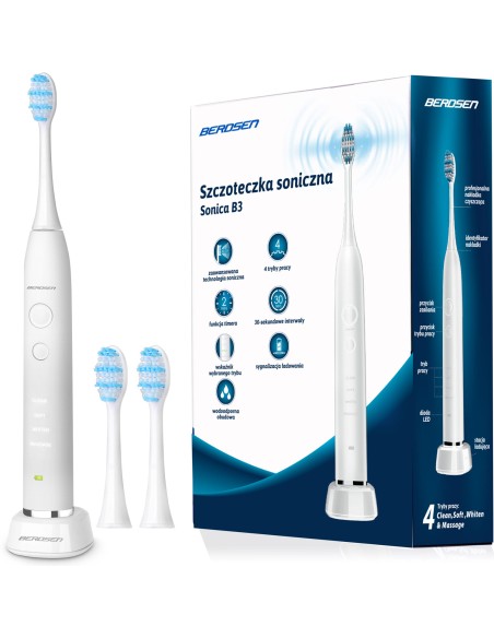 Sonic dantų šepetėlis Sonica B3 baltas