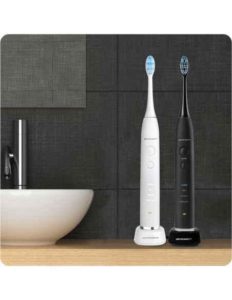 Sonic dantų šepetėlių rinkinys Sonica B3 baltos ir juodos spalvos