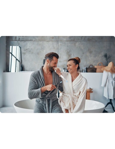 Sonic dantų šepetėlių rinkinys Sonica B3 baltos ir juodos spalvos