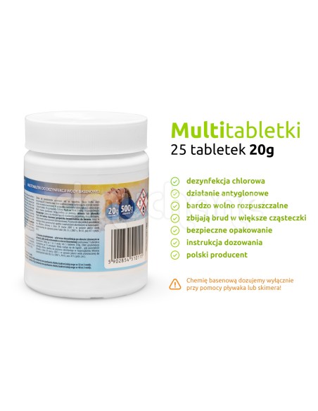 Daugiafunkcinės tabletės 25 x 20g - 0,5kg Daugiafunkcinės tabletės 25 x 20g - 0,5kg