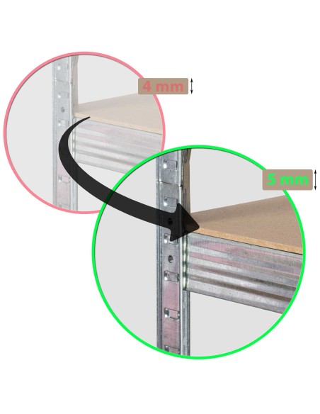 Metalinė laikymo lentyna 180 x 90 x 40 Humberg 4846 Metalinė laikymo lentyna 180 x 90 x 40 Humberg 4846