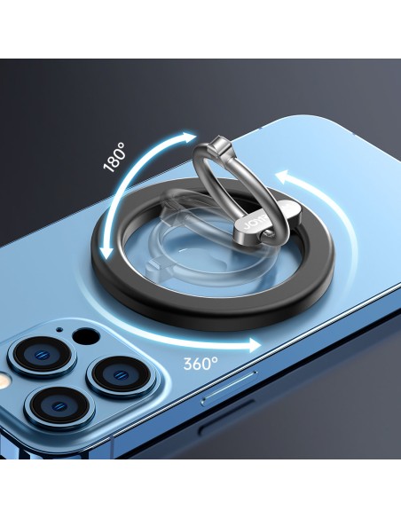 Automobilinis laikiklis yra magnetinis telefono žiedo stovas juodas Automobilinis laikiklis yra magnetinis telefono žiedo stovas juodas