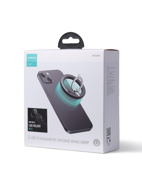 Automobilinis laikiklis yra magnetinis telefono žiedo stovas juodas Automobilinis laikiklis yra magnetinis telefono žiedo stovas juodas