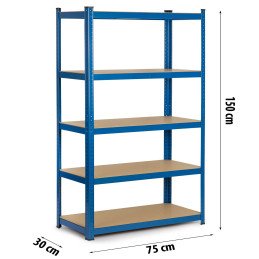 Metalinė laikymo lentyna 150 x 75 x 30 Humberg 4842
