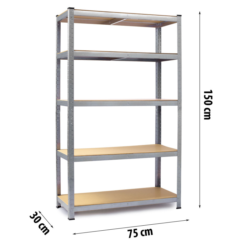 Metalinė laikymo lentyna 150 x 75 x 30 cm Humberg 4840