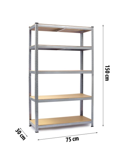 Metalinė laikymo lentyna 150 x 75 x 30 cm Humberg 4840 Metalinė laikymo lentyna 150 x 75 x 30 cm Humberg 4840