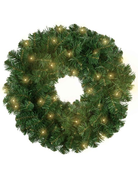 Kalėdinis vainikas 50 cm su LED lemputėmis Plonos 4839 Kalėdinis vainikas 50 cm su LED lemputėmis Plonos 4839