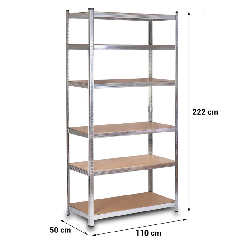 Metalinė laikymo lentyna 222 x 110 x 50 cm Humberg HR-815