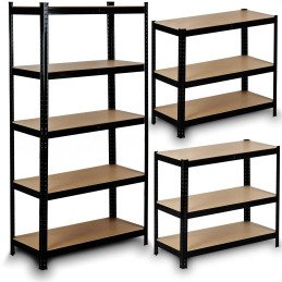 Metalinė laikymo lentyna 180 x 90 x 40 cm Humberg HR-813 juoda