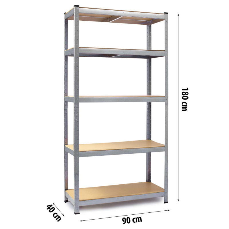 Metalinė laikymo lentyna 180 x 90 x 40 cm Humberg HR-812
