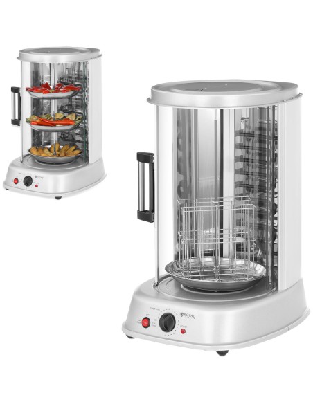 MINI grilis kebabas grilis giroskopas žuvis daržovių vertikalus 4in1 1800W Royal Catering RCGV-1800 MINI grilis kebabas grilis giroskopas žuvis daržovių vertikalus 4in1 1800W Royal Catering RCGV-1800