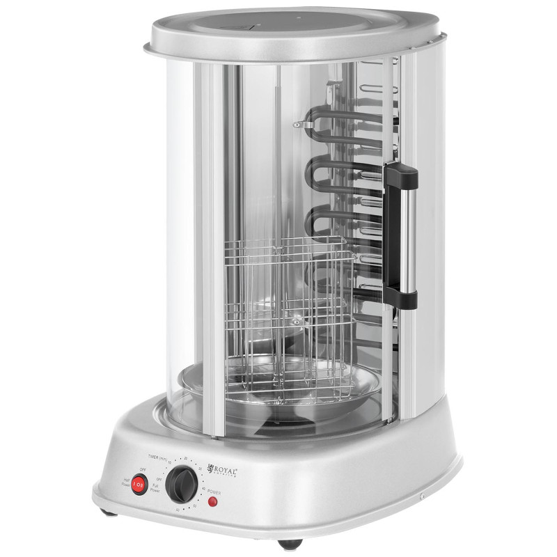 MINI grilis kebabas grilis giroskopas žuvis daržovių vertikalus 4in1 1800W Royal Catering RCGV-1800