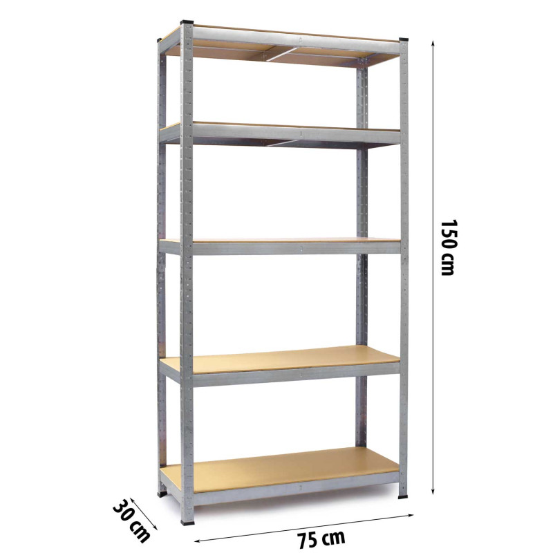 Metalinė laikymo lentyna 150 x 75 x 30 cm Humberg HR-810