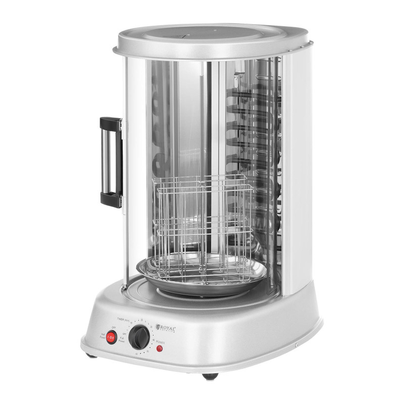 MINI grilis kebabas grilis giroskopas žuvis daržovių vertikalus 4in1 1800W Royal Catering RCGV-1800