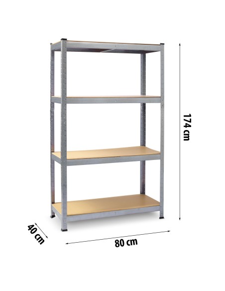 Metalinė laikymo lentyna 180 x 90 x 40 Plonos 470200 Metalinė laikymo lentyna 180 x 90 x 40 Plonos 470200