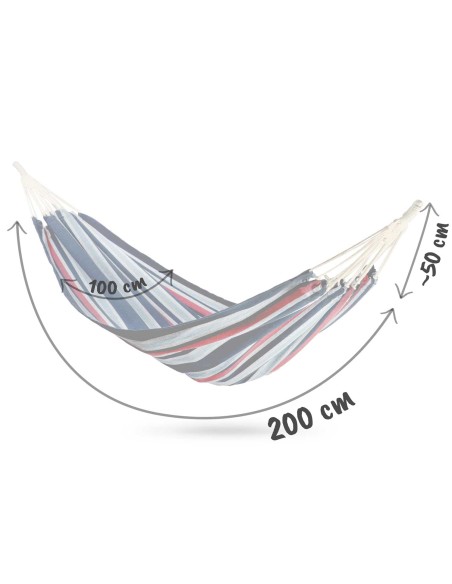 Sodo hamakas Malaga Vienvietis mėlynos ir raudonos spalvos Sofotel