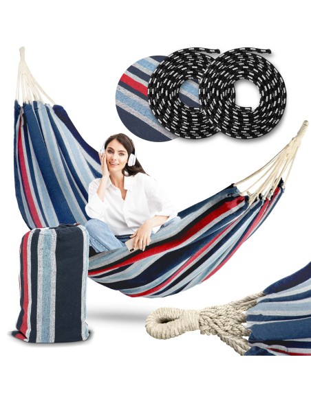 Sodo hamakas Malaga Vienvietis mėlynos ir raudonos spalvos Sofotel