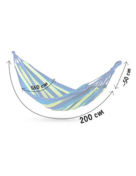 Malaga Dvivietis sodo hamakas mėlynai žalias Sofotel Malaga Dvivietis sodo hamakas mėlynai žalias Sofotel