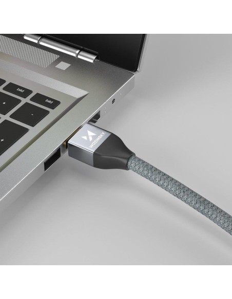 Kabelis HDMI 2.1 8K 60 Hz 48 Gbps 4K 120 Hz 2K 144 Hz 1 m sidabrinis