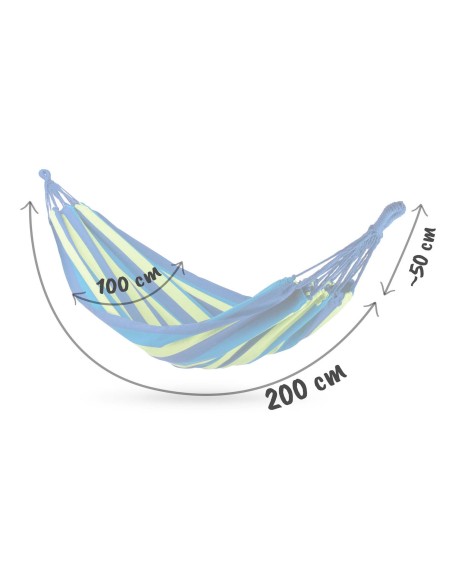 Sodo hamakas 200 x 100 cm Malaga Vienvietis, 1 asmuo Sodo hamakas 200 x 100 cm Malaga Vienvietis, 1 asmuo