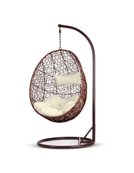 Brava rudas sodo pakabinamas fotelis + smėlio spalvos pagalvėlės Sofotel Brava rudas sodo pakabinamas fotelis + smėlio spalvos pagalvėlės Sofotel