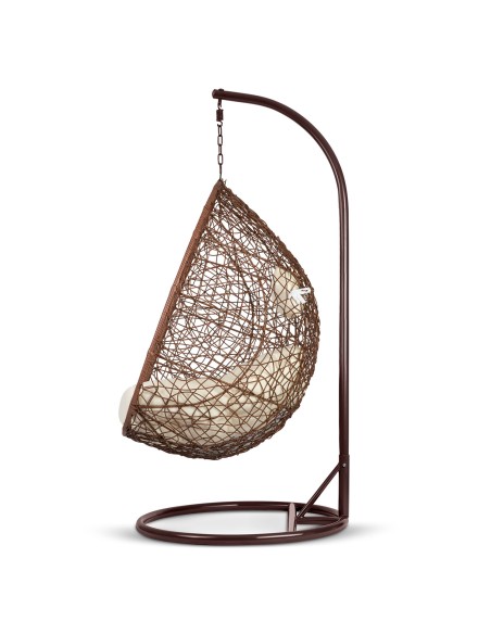 Brava rudas sodo pakabinamas fotelis + smėlio spalvos pagalvėlės Sofotel Brava rudas sodo pakabinamas fotelis + smėlio spalvos pagalvėlės Sofotel