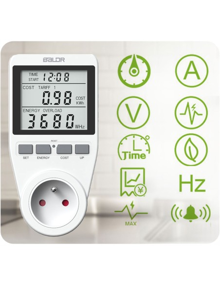 Vienfazis vatmetras Berdsen BD-990 baltas Vienfazis vatmetras Berdsen BD-990 baltas