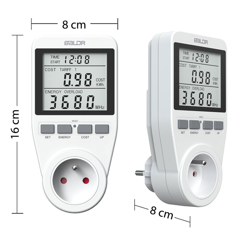 Vienfazis vatmetras Berdsen BD-990 baltas