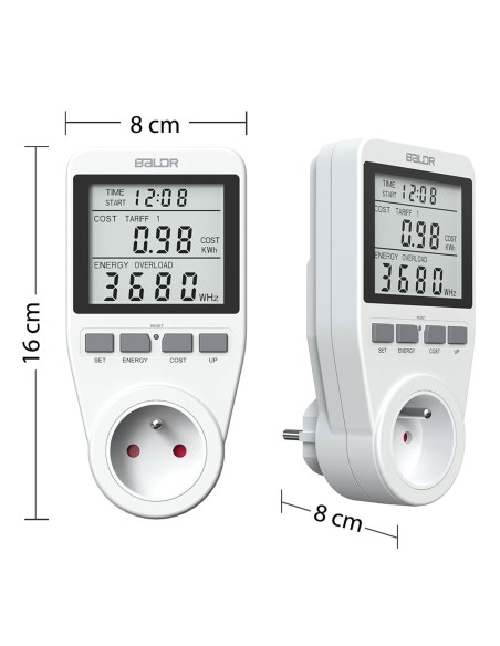 Vienfazis vatmetras Berdsen BD-990 baltas Vienfazis vatmetras Berdsen BD-990 baltas