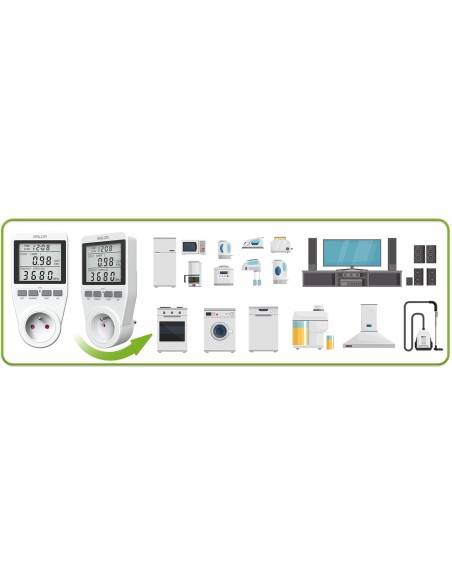 Vienfazis vatmetras Berdsen BD-990 baltas Vienfazis vatmetras Berdsen BD-990 baltas