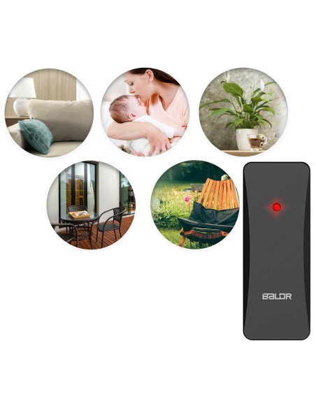 Siųstuvas orų stočiai BALDR juodas Siųstuvas orų stočiai BALDR juodas