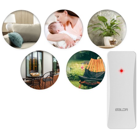 Meteorologinė stotis su ekranu BD-911 balta Meteorologinė stotis su ekranu BD-911 balta