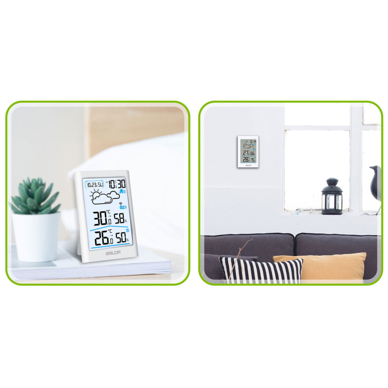 Meteorologinė stotis su ekranu BD-911 balta