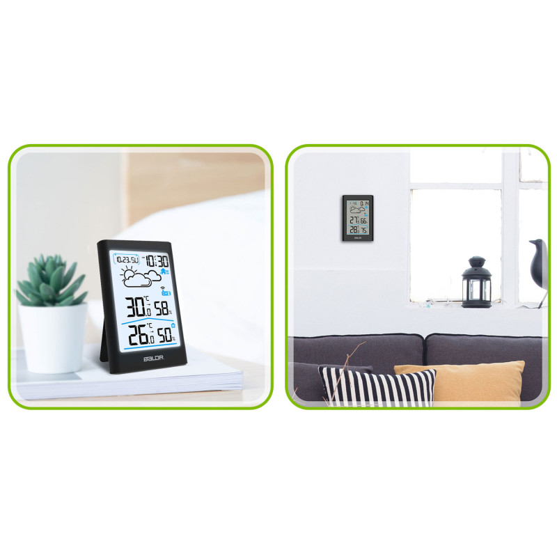 Meteorologinė stotis su ekranu BD-911 juoda