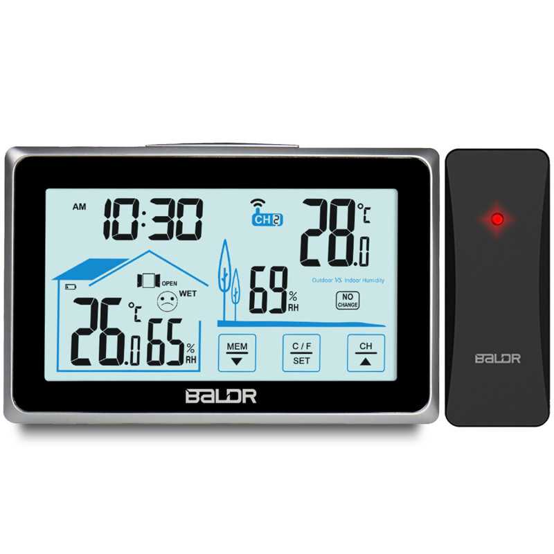 Meteorologinė stotis su ekranu BD-910 juoda