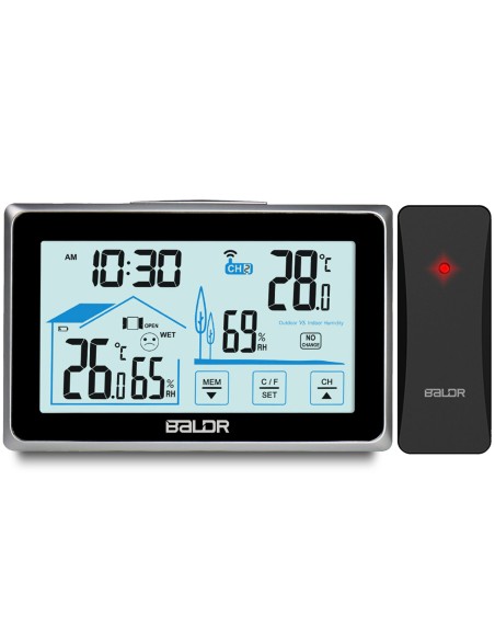 Meteorologinė stotis su ekranu BD-910 juoda Meteorologinė stotis su ekranu BD-910 juoda