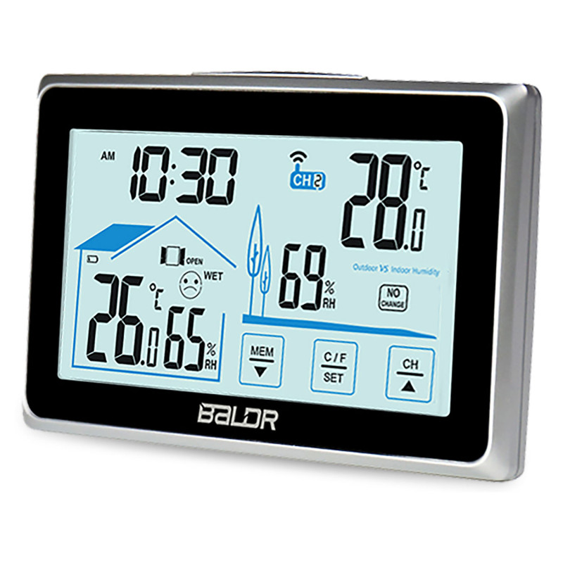 Meteorologinė stotis su ekranu BD-910 juoda
