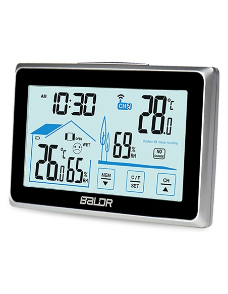 Meteorologinė stotis su ekranu BD-910 juoda Meteorologinė stotis su ekranu BD-910 juoda