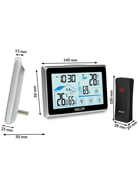Meteorologinė stotis su ekranu BD-910 juoda Meteorologinė stotis su ekranu BD-910 juoda