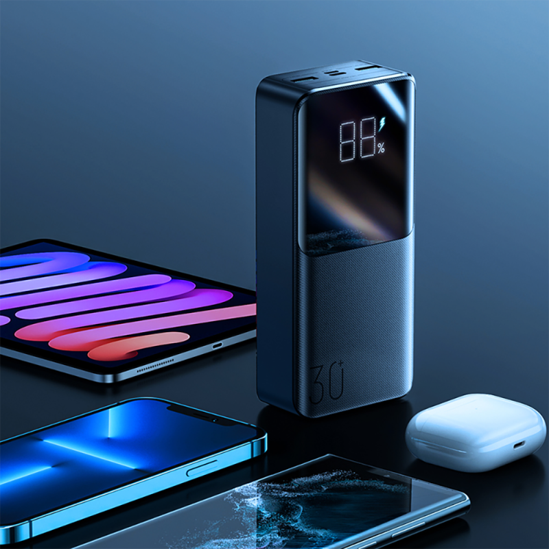 Powerbank 30000mAh 22,5W PD QC3.0 AFC juoda